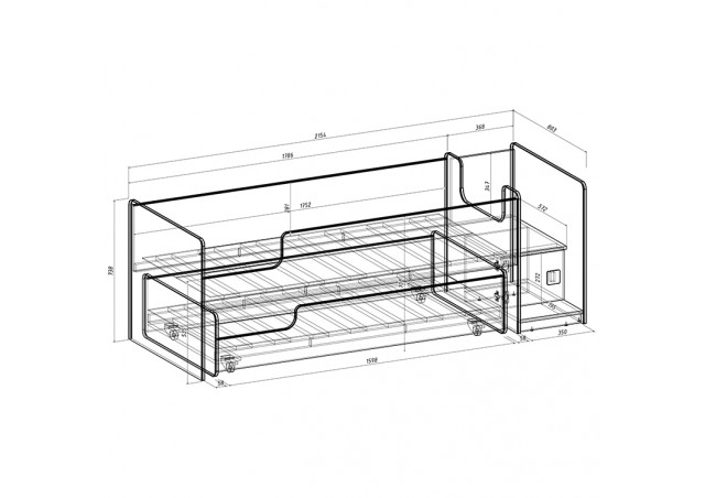 Детская выкатная кровать Легенда К302.41 в Джанкое